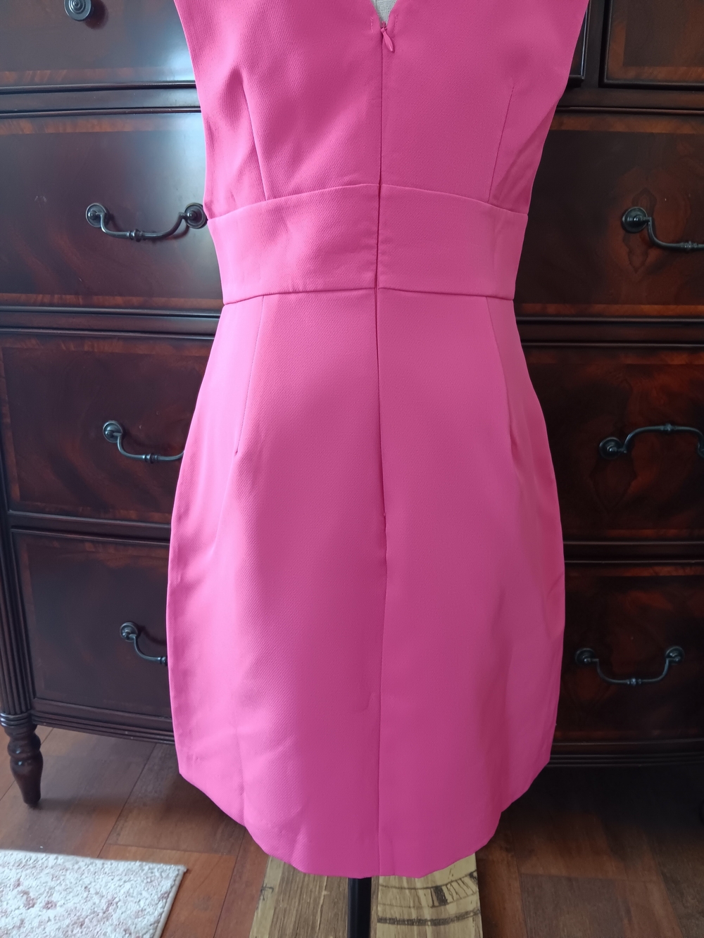 Endless Rose Hot Pink V-Neck Mini Dress with Waist Cutout - Picture 7 of 10
